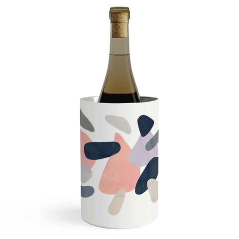 Emanuela Carratoni Abstract Pastel Terrazzo Wine Chiller