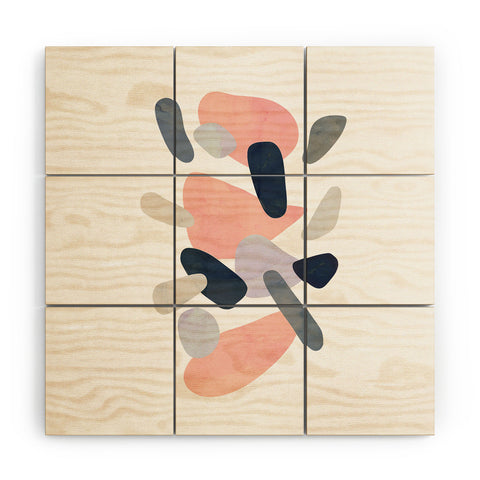 Emanuela Carratoni Abstract Pastel Terrazzo Wood Wall Mural