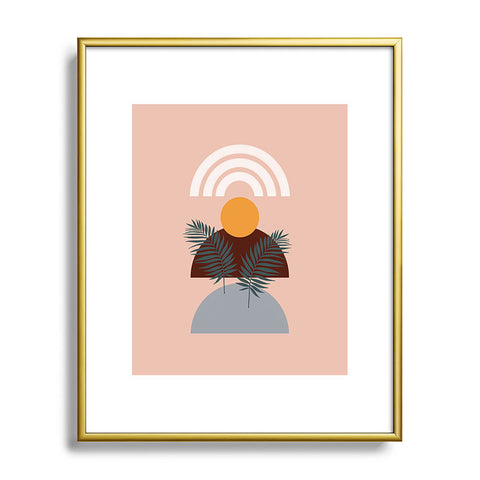 Emanuela Carratoni Abstract Sunset Metal Framed Art Print