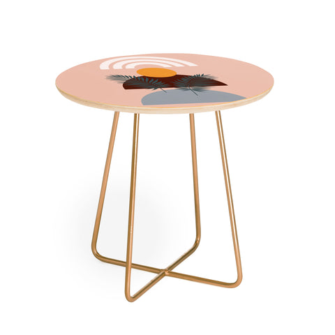Emanuela Carratoni Abstract Sunset Round Side Table