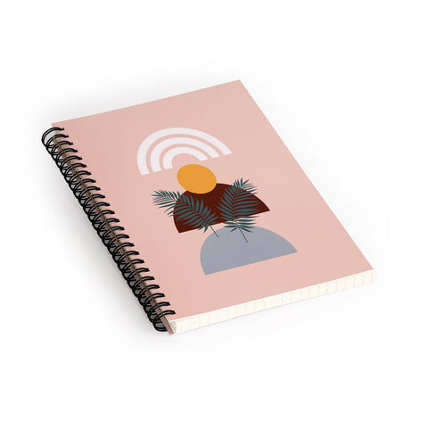 Emanuela Carratoni Abstract Sunset Spiral Notebook