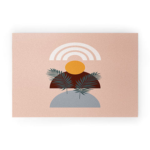 Emanuela Carratoni Abstract Sunset Welcome Mat