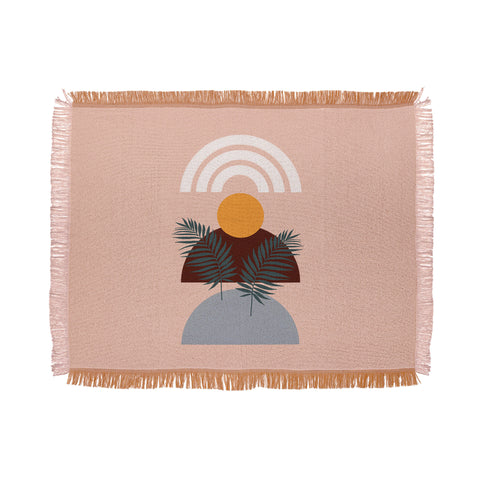 Emanuela Carratoni Abstract Sunset Throw Blanket
