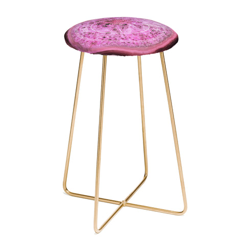 Emanuela Carratoni Agate Mandala Counter Stool