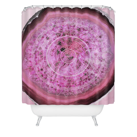 Emanuela Carratoni Agate Mandala Shower Curtain