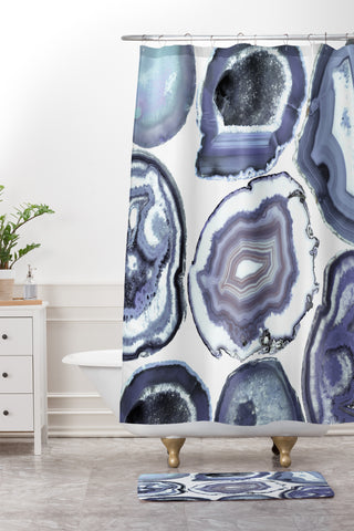 Emanuela Carratoni Agate Rhapsody Shower Curtain And Mat