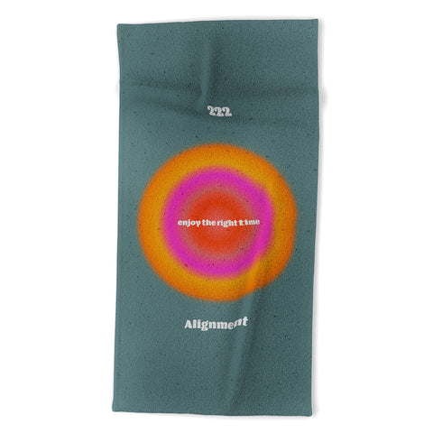 Emanuela Carratoni Angel Numbers Alignment 222 Beach Towel