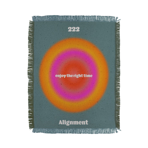 Emanuela Carratoni Angel Numbers Alignment 222 Throw Blanket