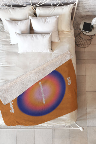 Emanuela Carratoni Angel Numbers Change 555 Fleece Throw Blanket