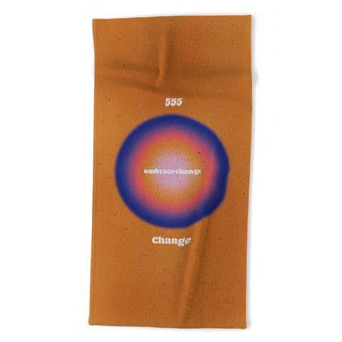 Emanuela Carratoni Angel Numbers Change 555 Beach Towel