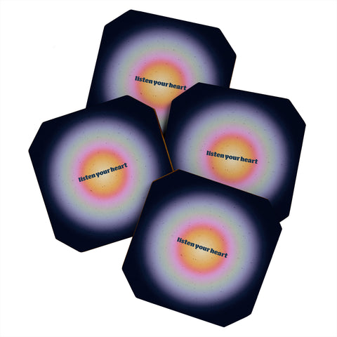 Emanuela Carratoni Angel Numbers Intuition 111 Coaster Set