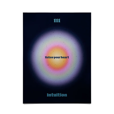 Emanuela Carratoni Angel Numbers Intuition 111 Poster