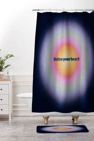 Emanuela Carratoni Angel Numbers Intuition 111 Shower Curtain And Mat