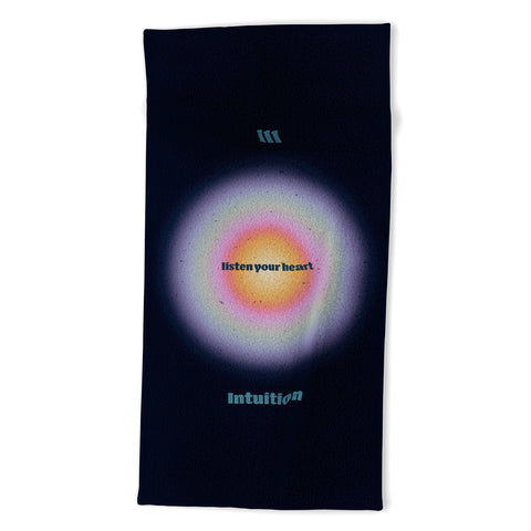 Emanuela Carratoni Angel Numbers Intuition 111 Beach Towel