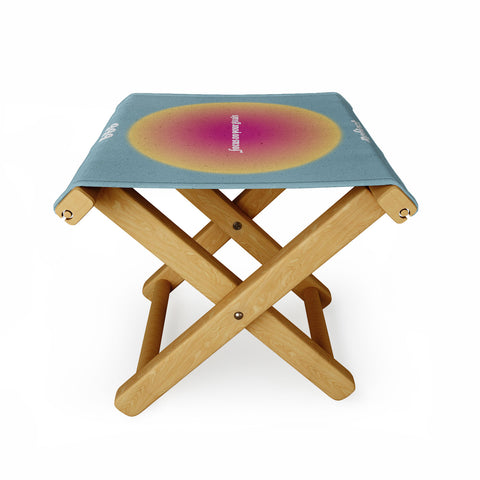 Emanuela Carratoni Angel Numbers Reflect 666 Folding Stool
