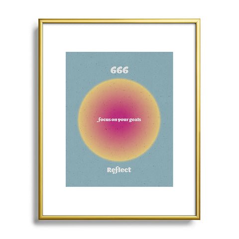 Emanuela Carratoni Angel Numbers Reflect 666 Metal Framed Art Print