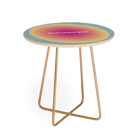 Emanuela Carratoni Angel Numbers Reflect 666 Round Side Table
