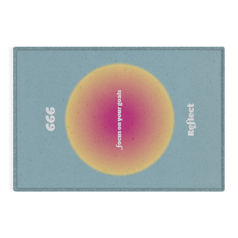 Emanuela Carratoni Angel Numbers Reflect 666 Outdoor Rug