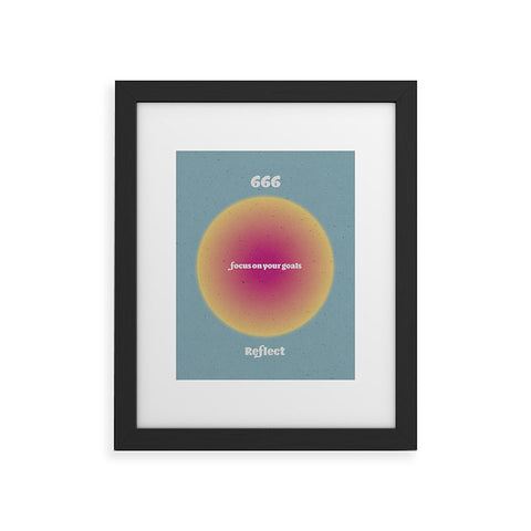 Emanuela Carratoni Angel Numbers Reflect 666 Framed Art Print
