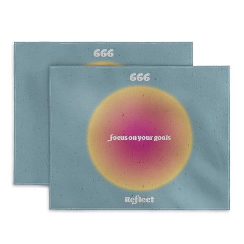 Emanuela Carratoni Angel Numbers Reflect 666 Placemat