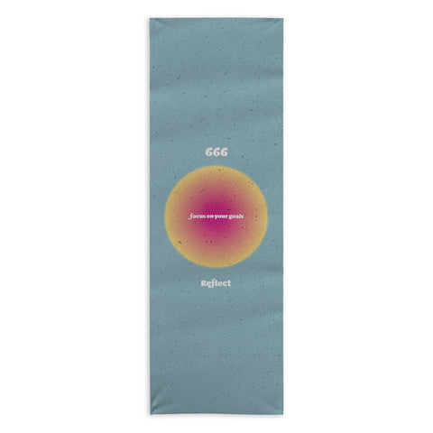 Emanuela Carratoni Angel Numbers Reflect 666 Yoga Towel