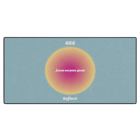 Emanuela Carratoni Angel Numbers Reflect 666 Desk Mat
