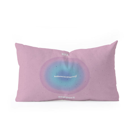 Emanuela Carratoni Angel Numbers Support 333 Oblong Throw Pillow