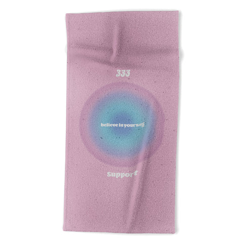 Emanuela Carratoni Angel Numbers Support 333 Beach Towel