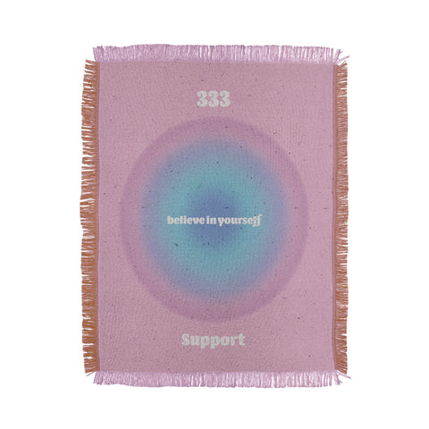Emanuela Carratoni Angel Numbers Support 333 Throw Blanket