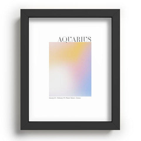 Emanuela Carratoni Aquarius Zodiac Sign Gradient Recessed Framing Rectangle