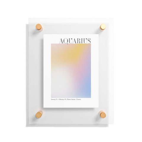 Emanuela Carratoni Aquarius Zodiac Sign Gradient Floating Acrylic Print