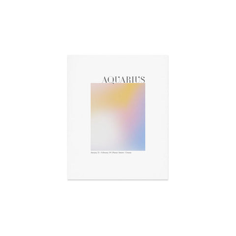 Emanuela Carratoni Aquarius Zodiac Sign Gradient Art Print