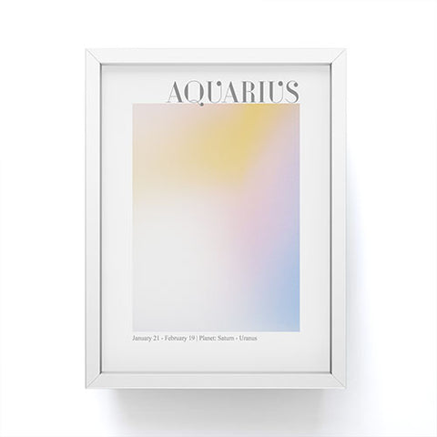 Emanuela Carratoni Aquarius Zodiac Sign Gradient Framed Mini Art Print