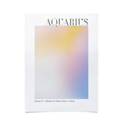 Emanuela Carratoni Aquarius Zodiac Sign Gradient Poster
