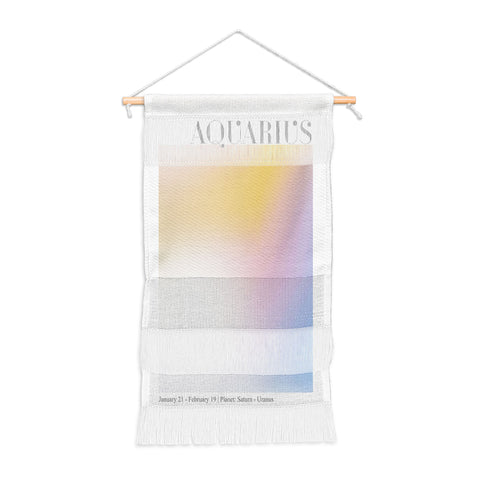 Emanuela Carratoni Aquarius Zodiac Sign Gradient Wall Hanging Portrait