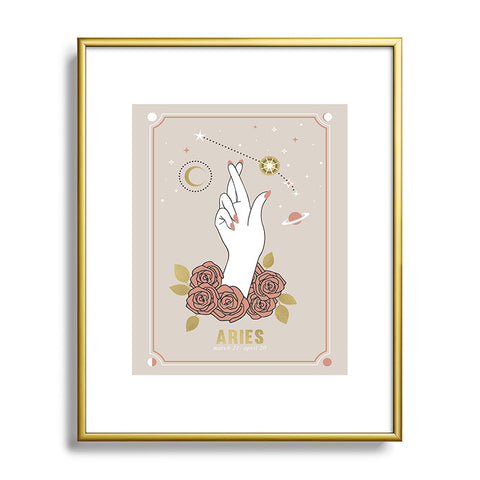 Emanuela Carratoni Aries Zodiac Series Metal Framed Art Print