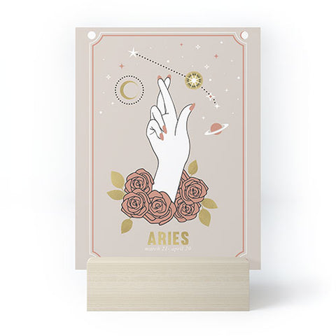 Emanuela Carratoni Aries Zodiac Series Mini Art Print