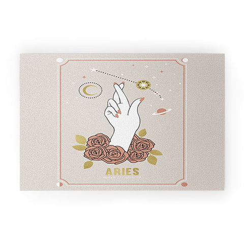 Emanuela Carratoni Aries Zodiac Series Welcome Mat