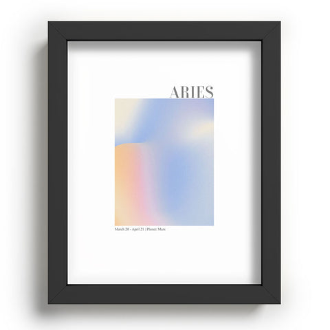 Emanuela Carratoni Aries Zodiac Sign Gradient Recessed Framing Rectangle