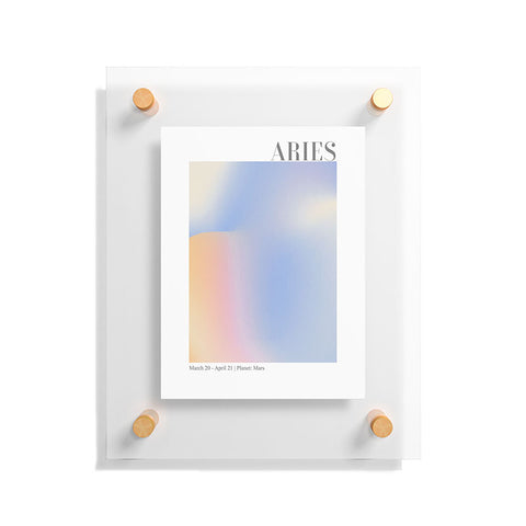Emanuela Carratoni Aries Zodiac Sign Gradient Floating Acrylic Print