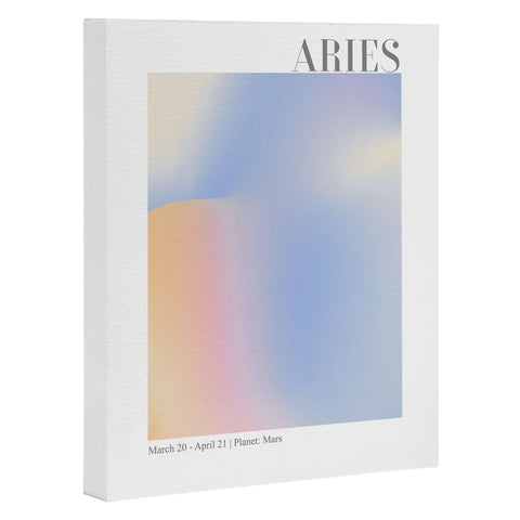 Emanuela Carratoni Aries Zodiac Sign Gradient Art Canvas