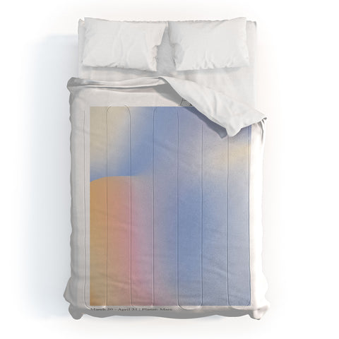 Emanuela Carratoni Aries Zodiac Sign Gradient Comforter