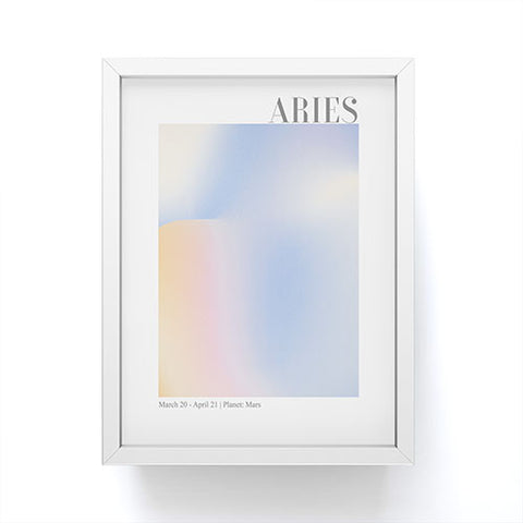 Emanuela Carratoni Aries Zodiac Sign Gradient Framed Mini Art Print
