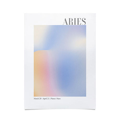 Emanuela Carratoni Aries Zodiac Sign Gradient Poster