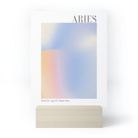 Emanuela Carratoni Aries Zodiac Sign Gradient Mini Art Print