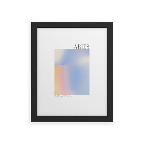 Emanuela Carratoni Aries Zodiac Sign Gradient Framed Art Print