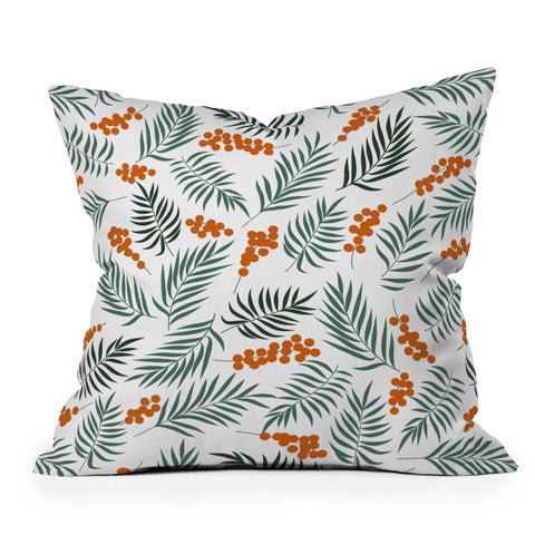 Emanuela Carratoni Autumnal Berries Throw Pillow