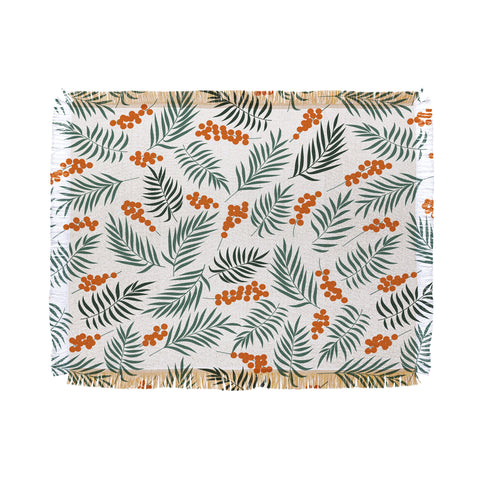 Emanuela Carratoni Autumnal Berries Throw Blanket