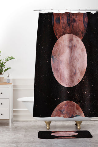 Emanuela Carratoni Autumnal Planets Shower Curtain And Mat