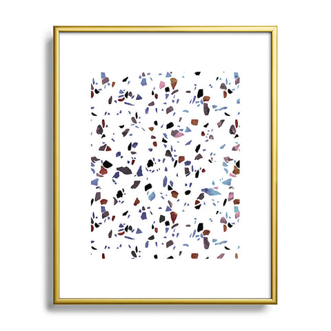Emanuela Carratoni Autumnal Terrazzo Texture Metal Framed Art Print